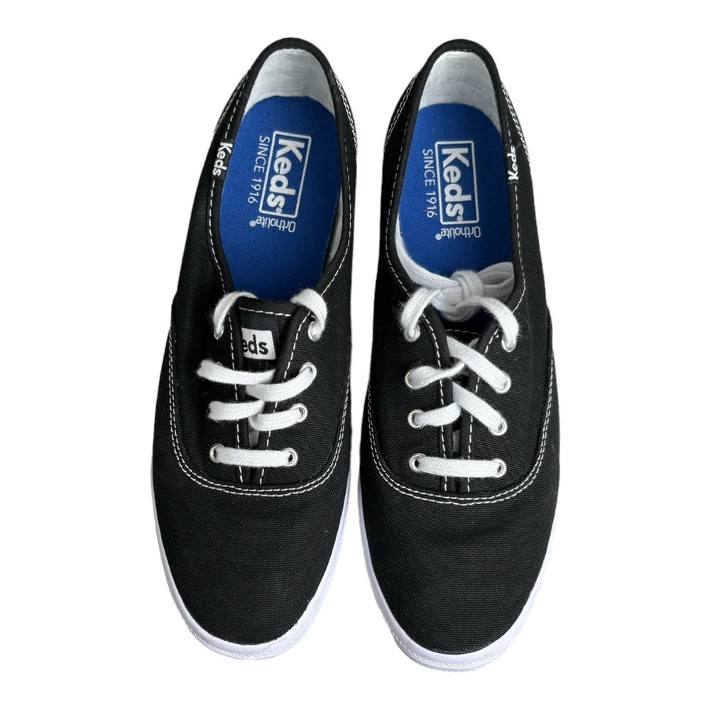 Keds Women’s Shoes Narrow (Slim)Black Canvas Champion Sneakers 34100 Size 7S - Picture 5 of 11